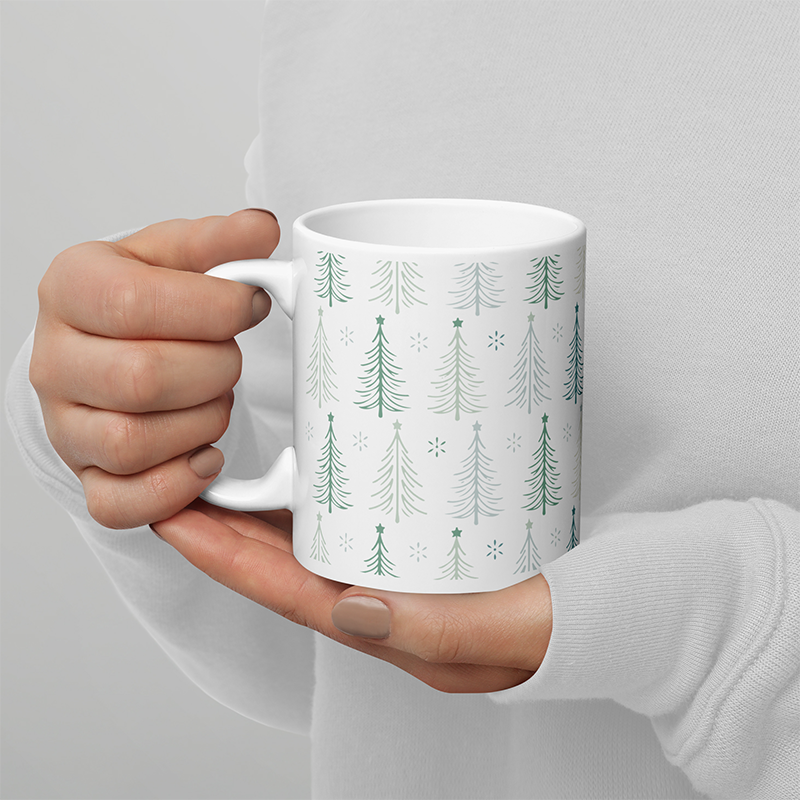 Christmas Tree Pattern Coffee Mug