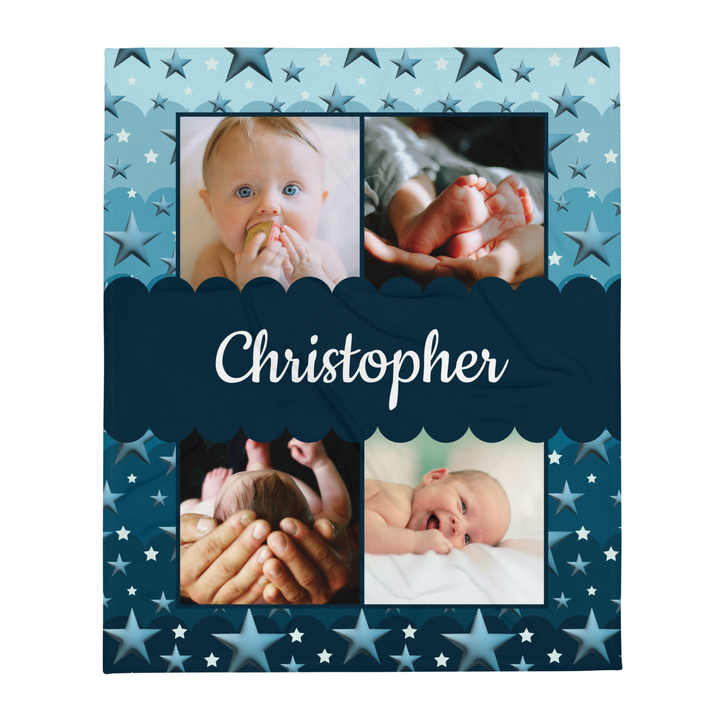Custom Stars Baby Blanket (30" x 40")