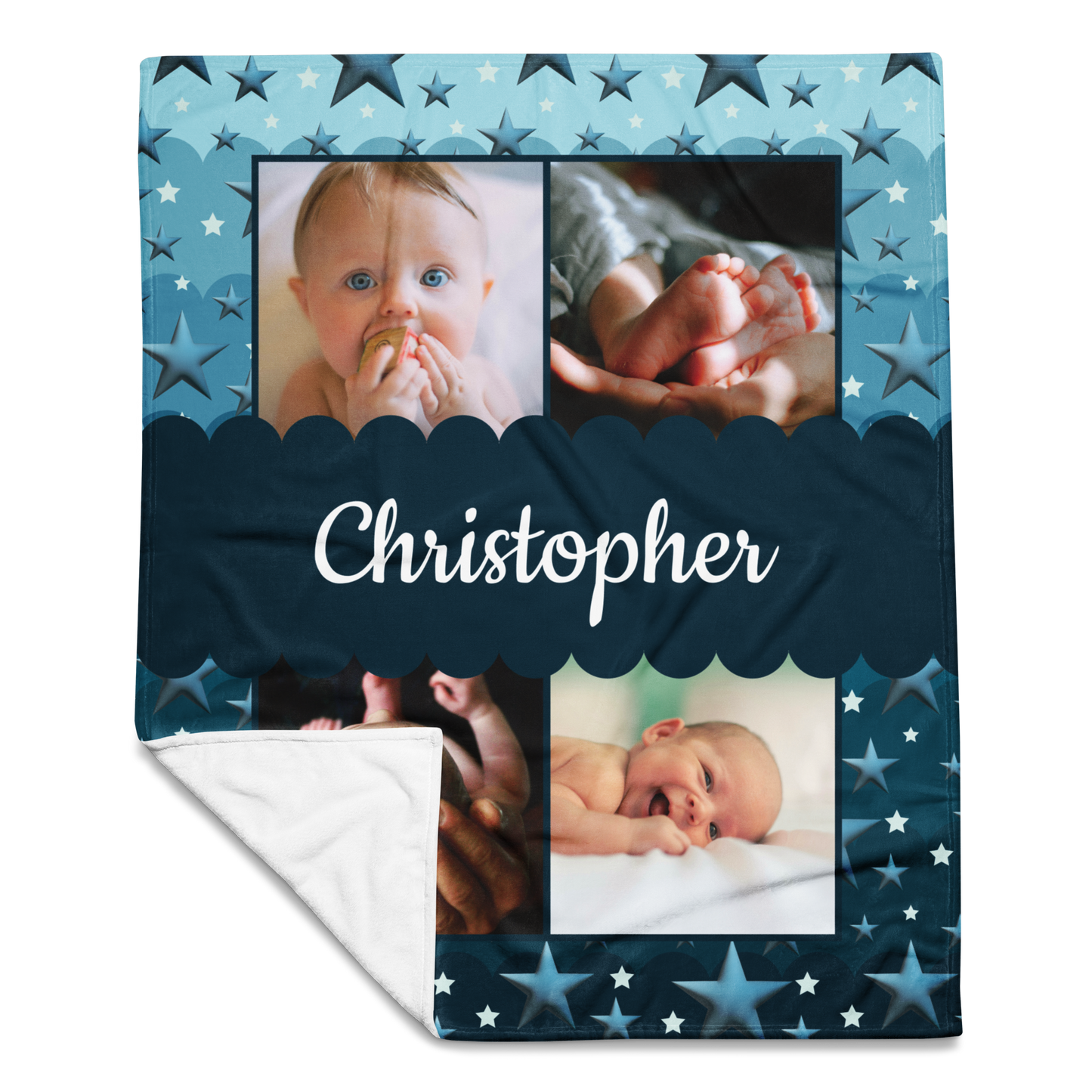 Custom Stars Baby Blanket (30" x 40")