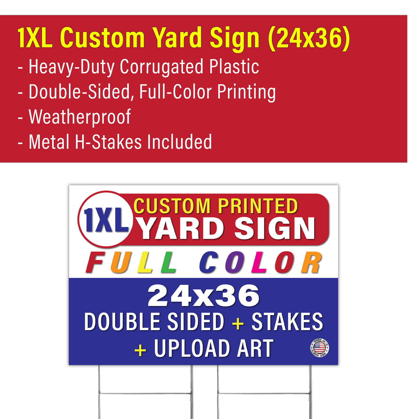 Custom 24x36 Horizontal Yard Sign - Upload Your Design