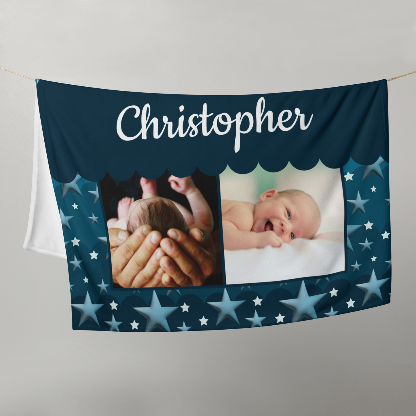Custom Stars Baby Blanket (30" x 40")