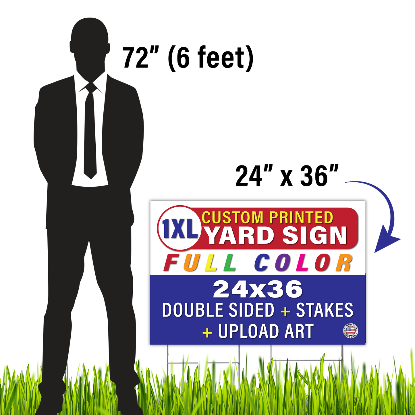 Custom 24x36 Horizontal Yard Sign - Upload Your Design