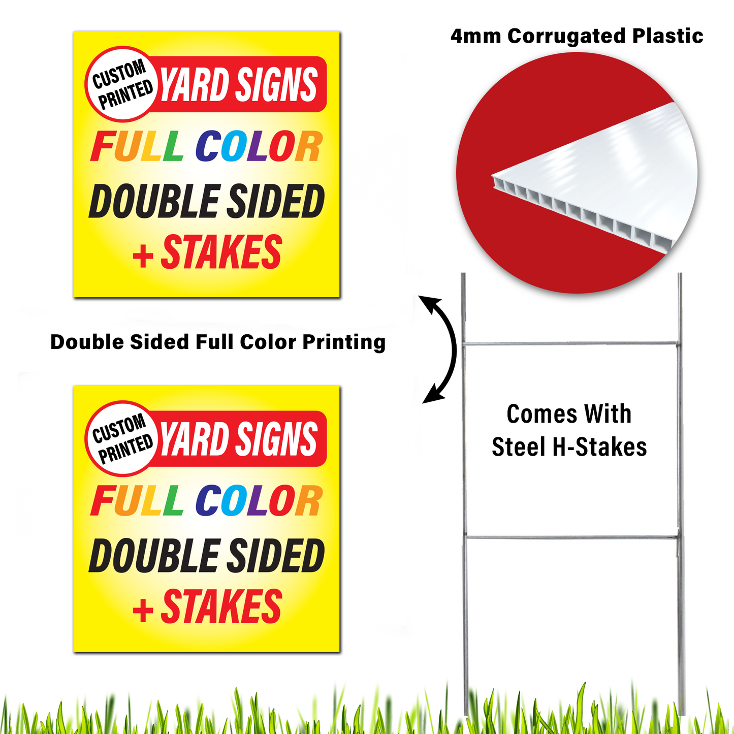 Custom Square 24x24" & 48x48" Yard Signs