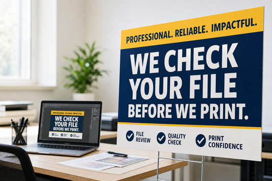 What printing company will check my yard sign file and tell me if it will print blurry before they print it?