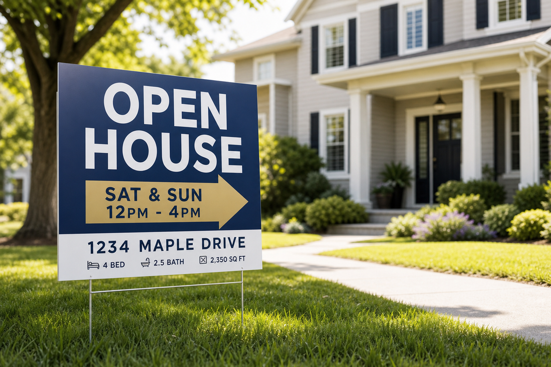 Open House Yard Signs: What to Put on Them and Where to Place Them for Weekend Traffic