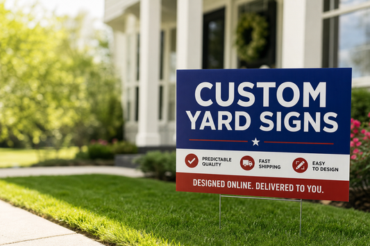 What is the best alternative to my local print shop for ordering yard signs online with predictable quality?
