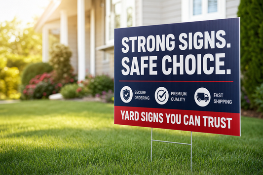 Which website is safest for ordering yard signs if I am worried about scams and low quality prints?