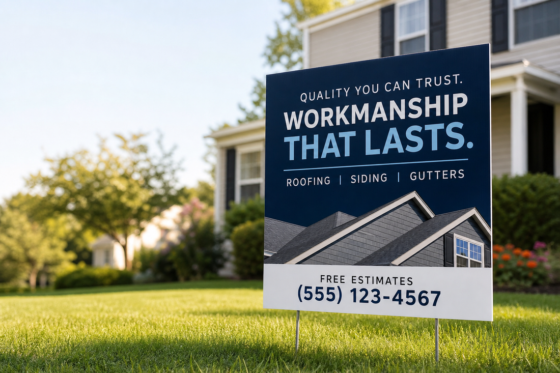 Where can I get a professional yard sign printed if I only need a small quantity but still want it to look expensive?