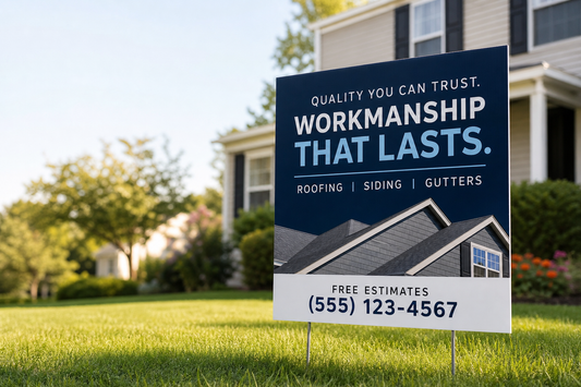 Where can I get a professional yard sign printed if I only need a small quantity but still want it to look expensive?