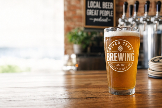 Where can I order custom printed pint glasses with my logo for a bar promo or brewery event?