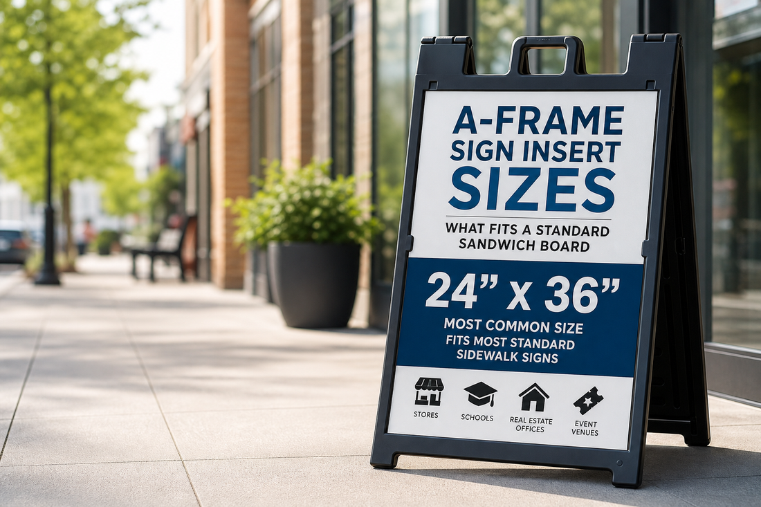 A-Frame Sign Insert Sizes: What Fits a Standard Sandwich Board