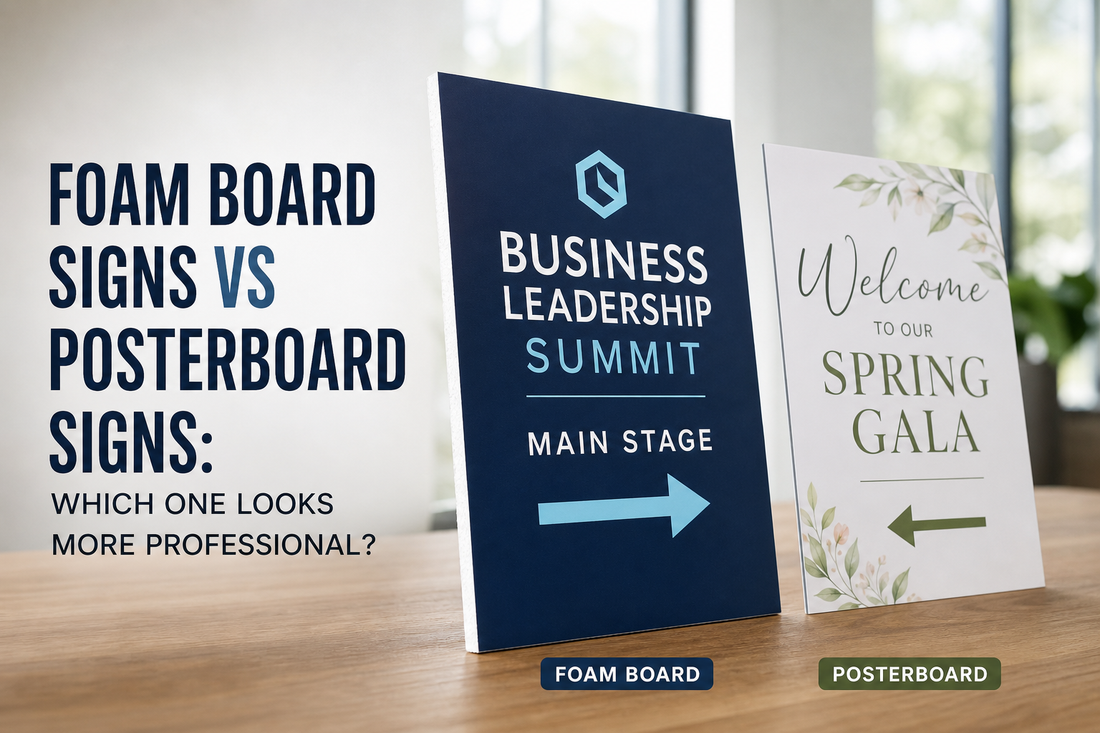 Foam Board Signs vs Posterboard Signs: Which One Looks More Professional