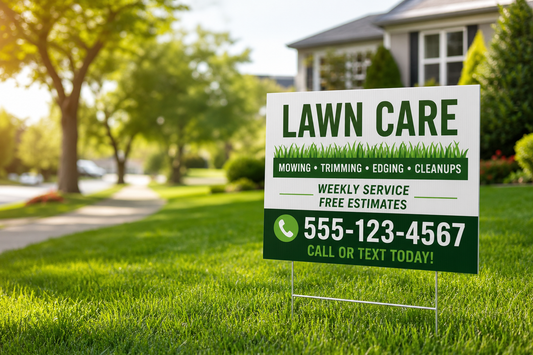 Lawn Care Yard Signs: What to Put on Them to Get More Neighborhood Calls