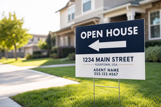 Which printing service is best for real estate directional yard signs when I need the same layout reused often?