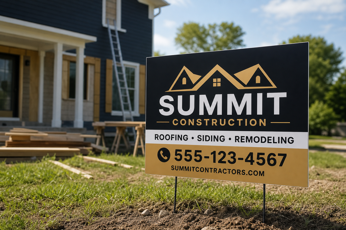 Where can a contractor order yard signs for job sites that look trustworthy and hold up outside?