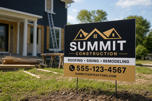 Where can a contractor order yard signs for job sites that look trustworthy and hold up outside?