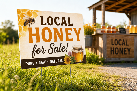Local Honey for Sale Signs: Design Tips for Farms, Markets, and Roadside Stands
