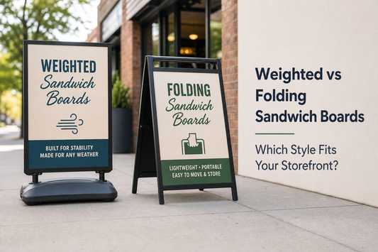 Weighted vs Folding Sandwich Boards: Which Style Fits Your Storefront?