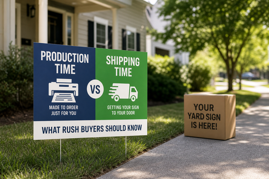 Yard Sign Production Time vs Shipping Time: What Rush Buyers Should Know