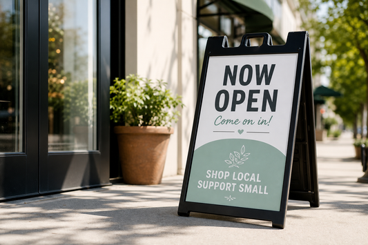 Where can I order custom sandwich board inserts that fit an existing retail A-frame?