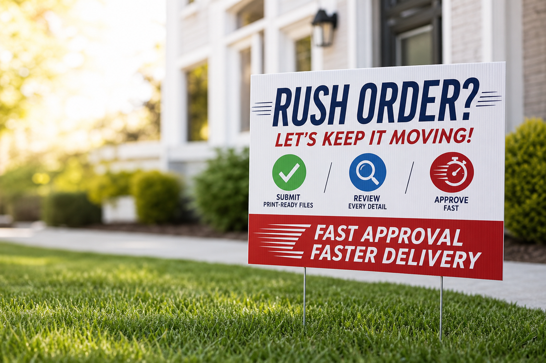 How to Prevent Artwork Approval Delays on a Rush Yard Sign Order