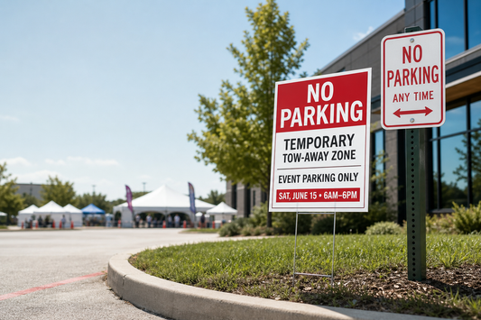 Temporary vs Permanent No Parking Signs for Facilities and Special Events