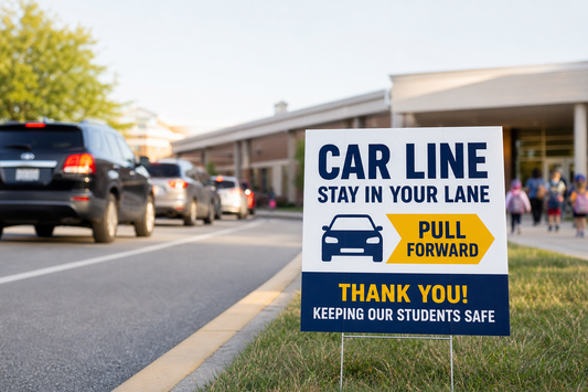 School Car Line Signs That Make Arrival and Dismissal Less Confusing