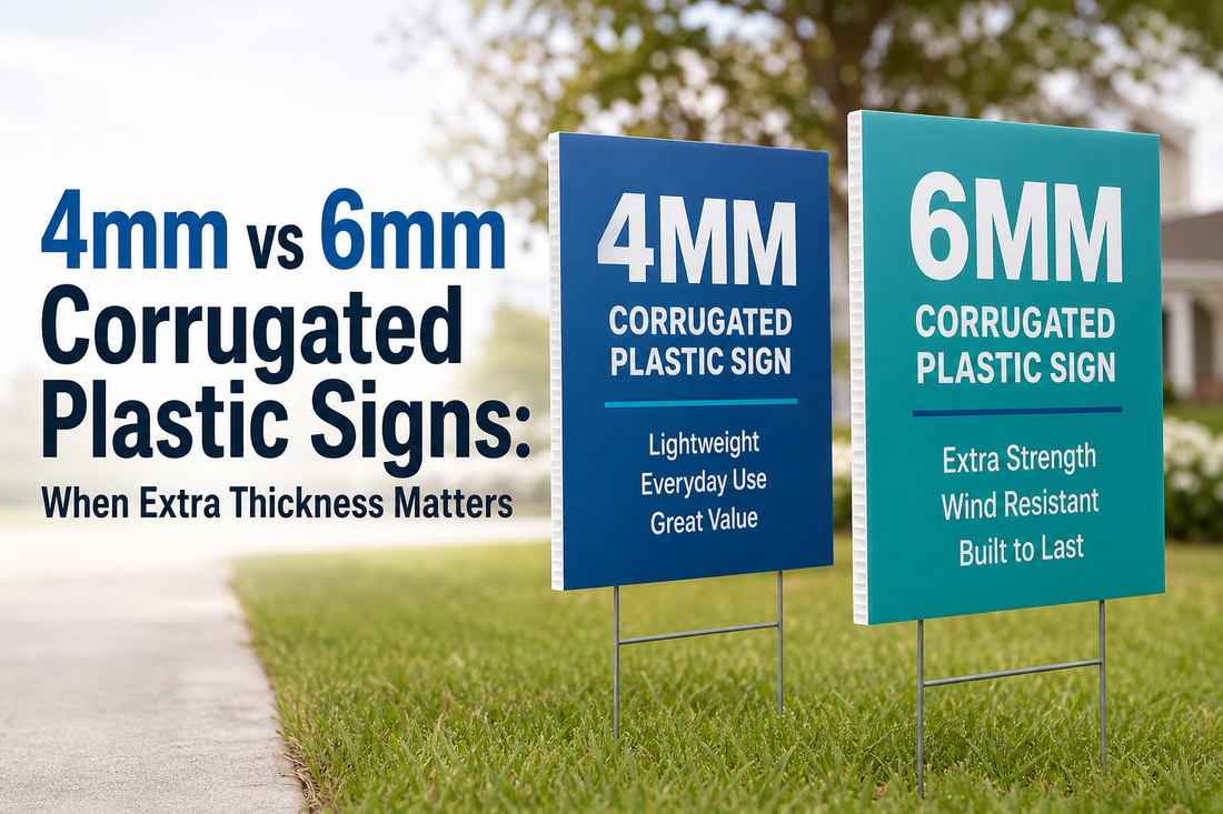 4mm vs 6mm Corrugated Plastic Signs: When Extra Thickness Matters
