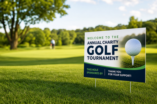 Golf Tournament Signage for Sponsors, Holes, Contests, and Check-In