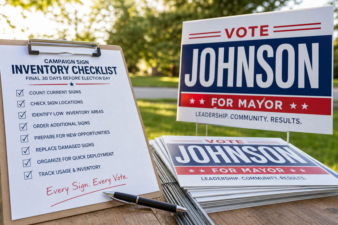 Campaign Sign Inventory Checklist for the Final 30 Days Before Election Day