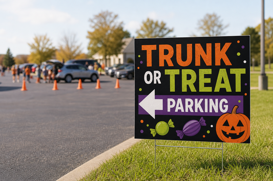 Trunk or Treat Directional Signs for Churches and Community Groups