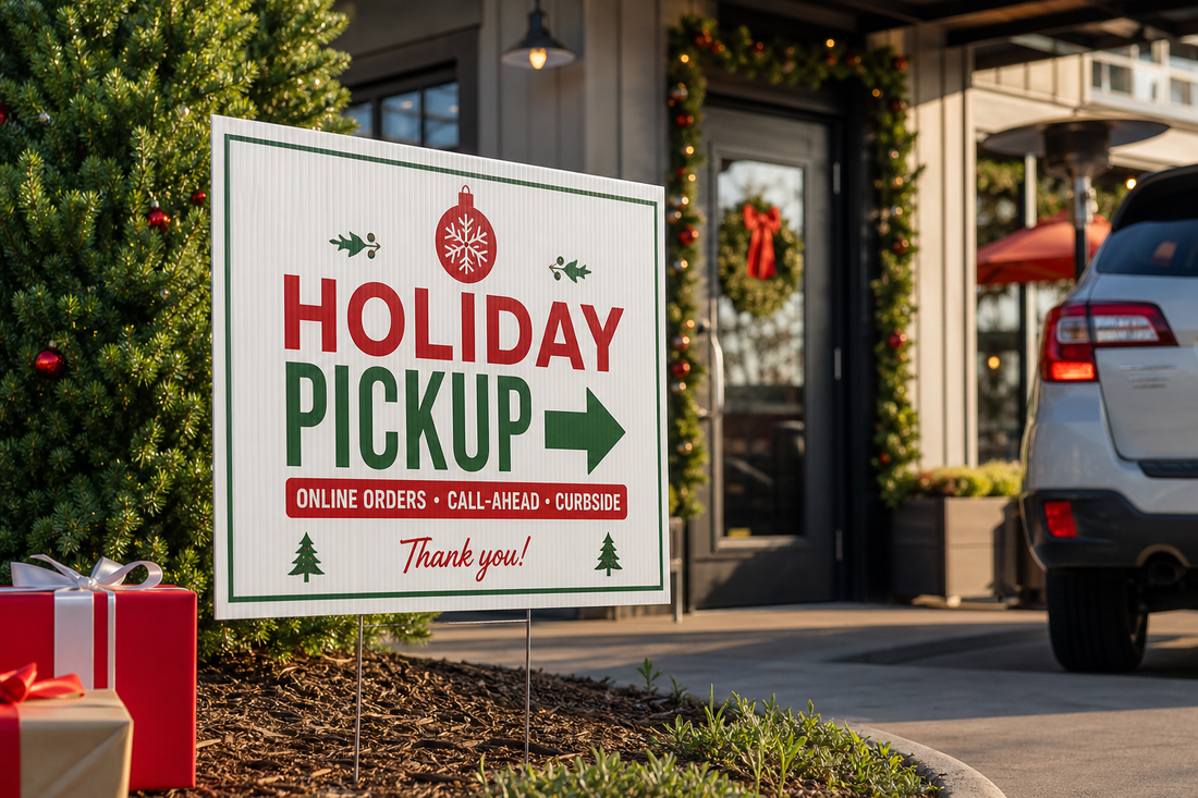 Holiday Pickup Signs for Retail Stores, Bakeries, and Restaurants