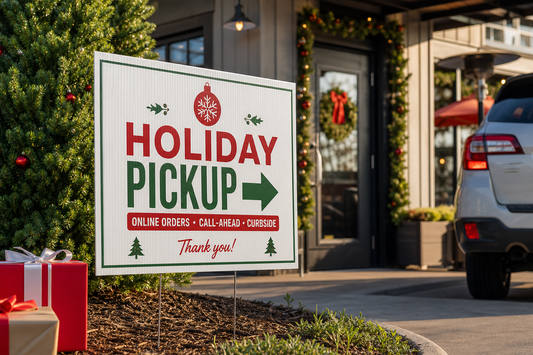 Holiday Pickup Signs for Retail Stores, Bakeries, and Restaurants