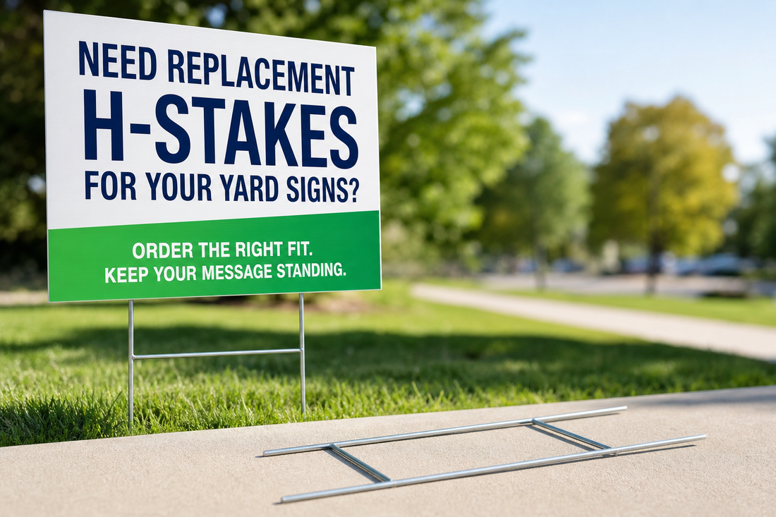 Where can I order replacement H-stakes that fit corrugated plastic yard signs I already own?