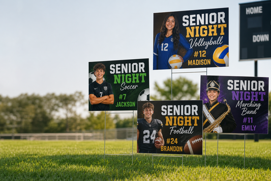 Senior Night Signs for Football, Soccer, Volleyball, and Marching Band
