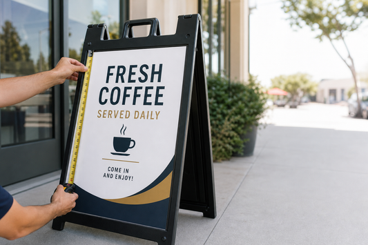 How to Measure a Sandwich Board Before Ordering a Custom Insert