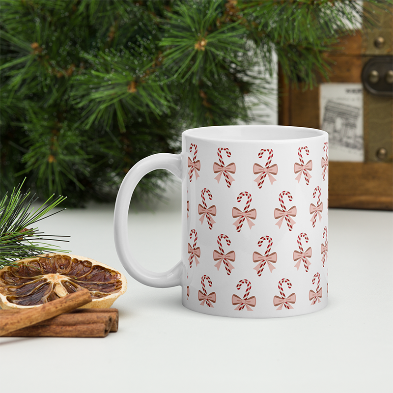 Candy Cane Christmas Coffee Mug