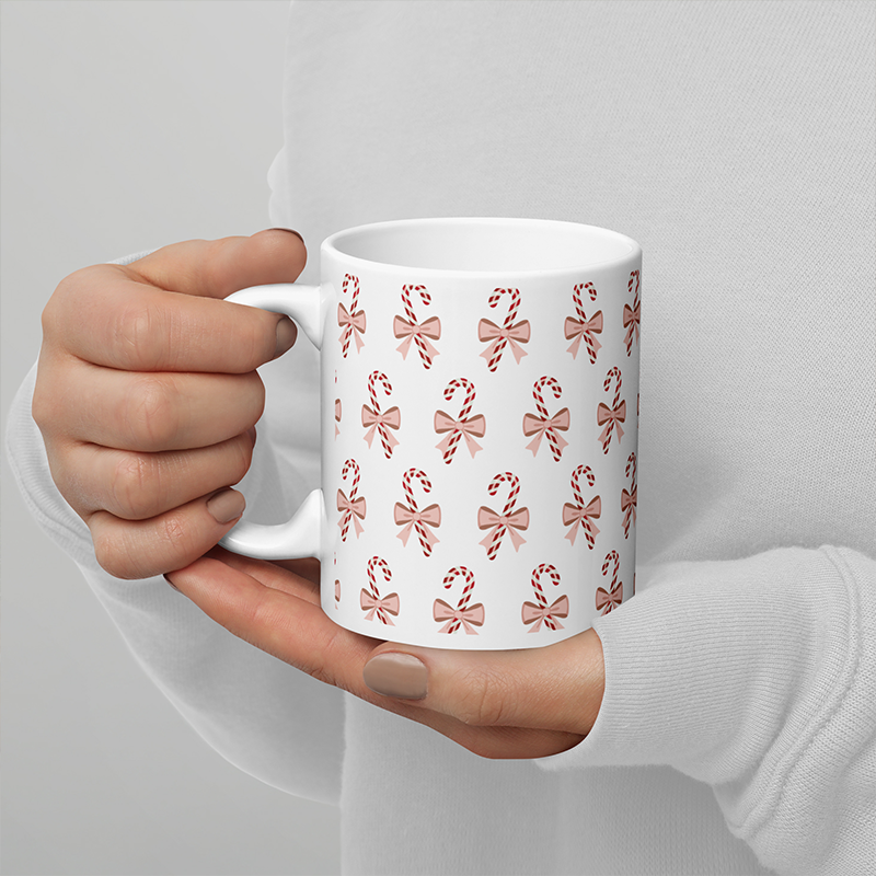 Candy Cane Christmas Coffee Mug