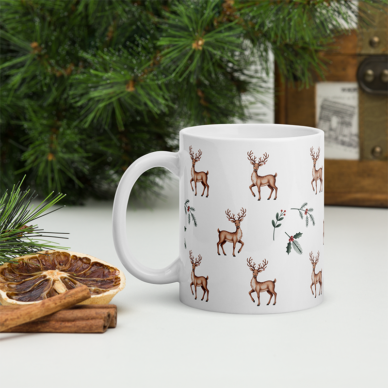 Christmas Reindeer Coffee Mug