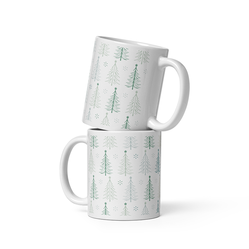 Christmas Tree Pattern Coffee Mug