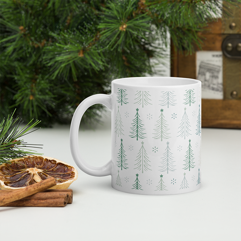 Christmas Tree Pattern Coffee Mug