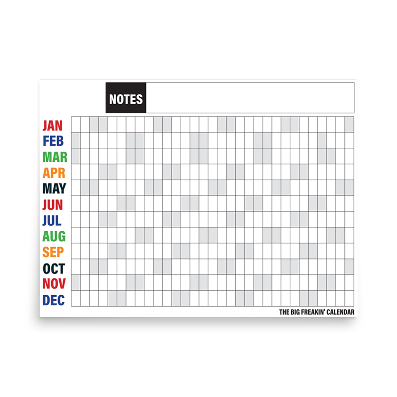 The Big Freakin' Calendar 2026