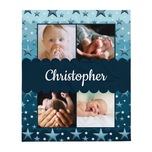 Custom Stars Baby Blanket (30" x 40")