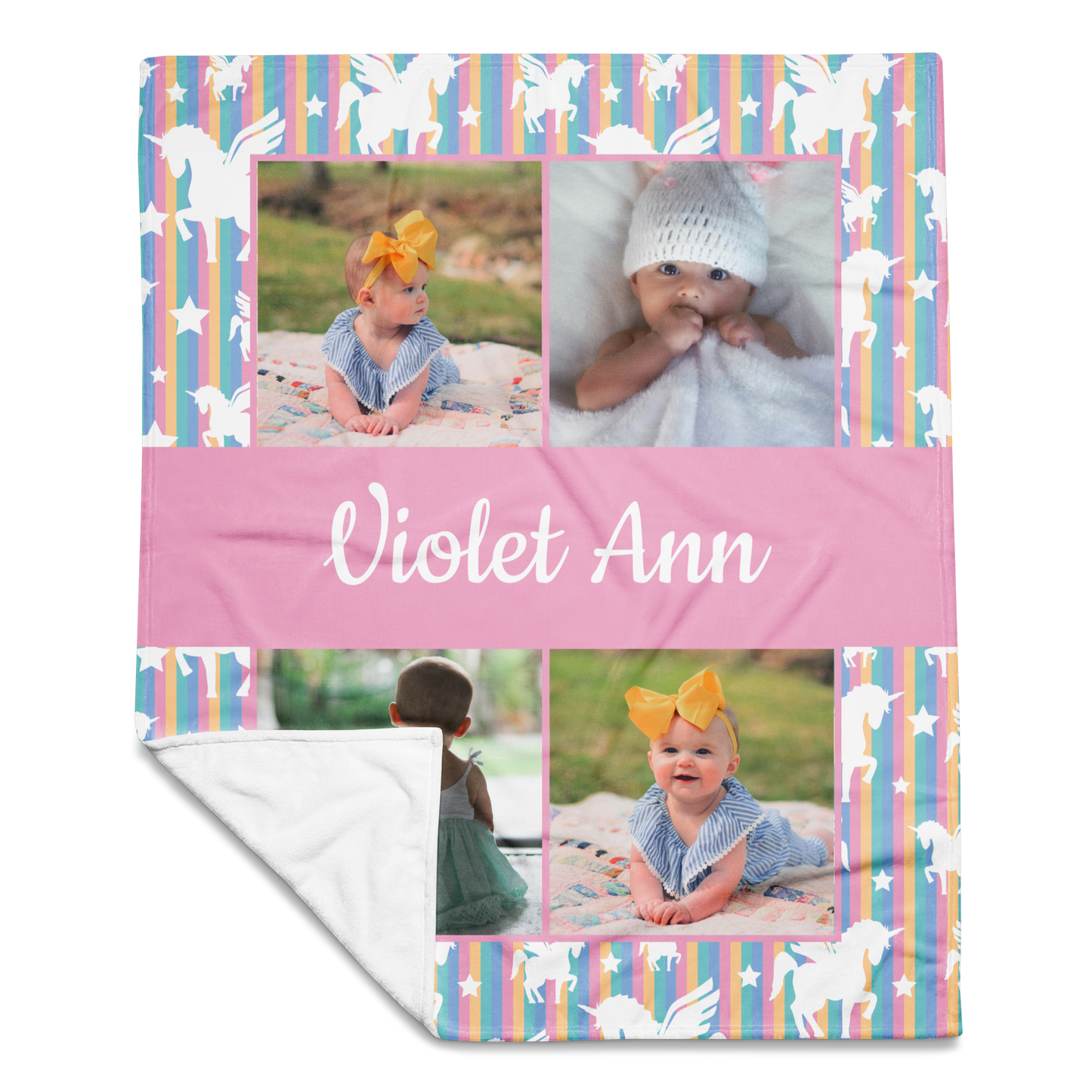 Custom Unicorn Baby Blanket (30" x 40")