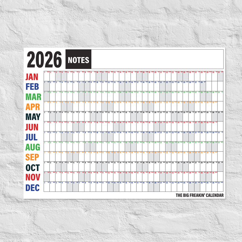 The Big Freakin' Calendar 2026