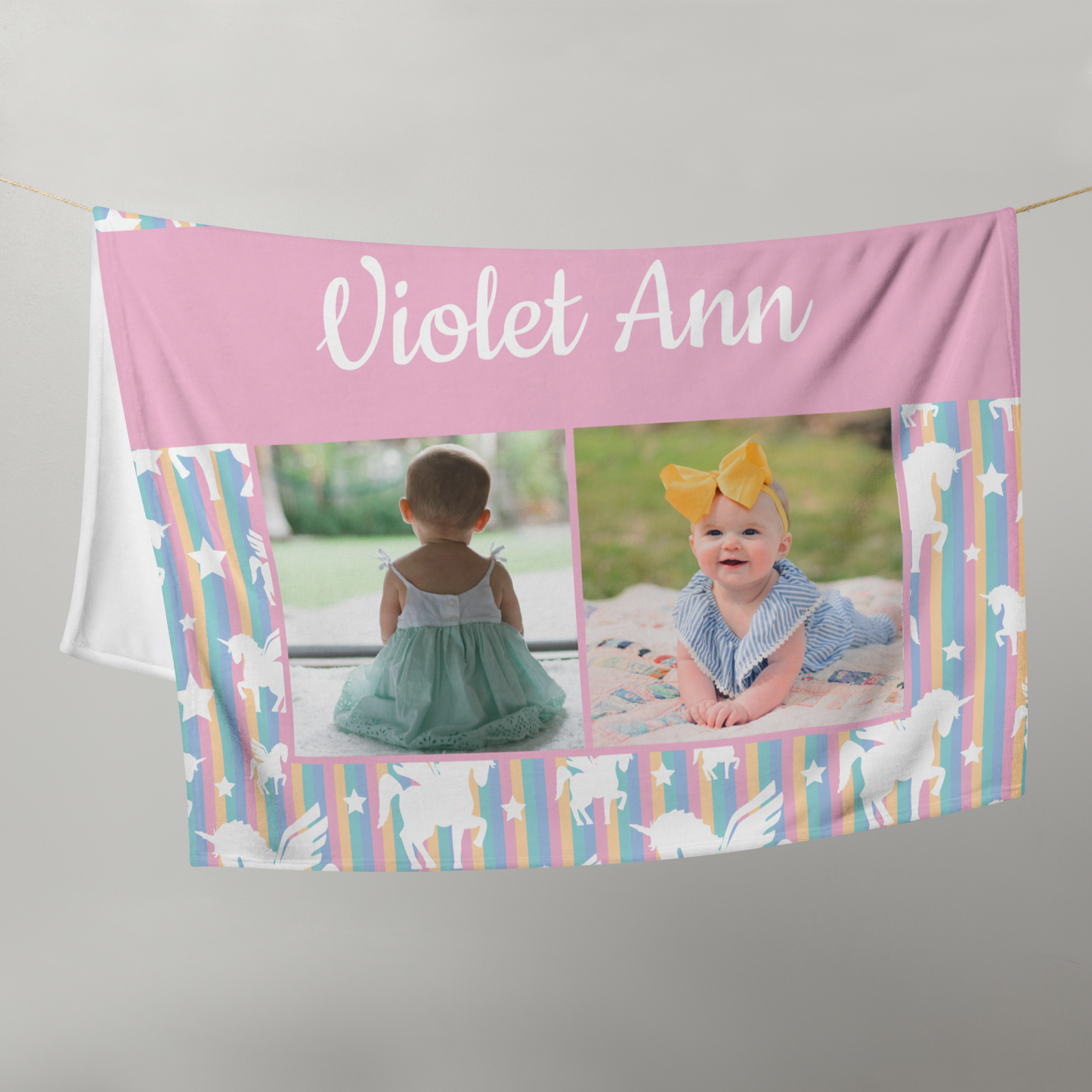 Custom Unicorn Baby Blanket (30" x 40")