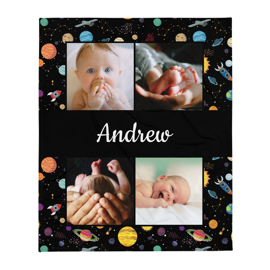 Custom Space Baby Blanket (30" x 40")