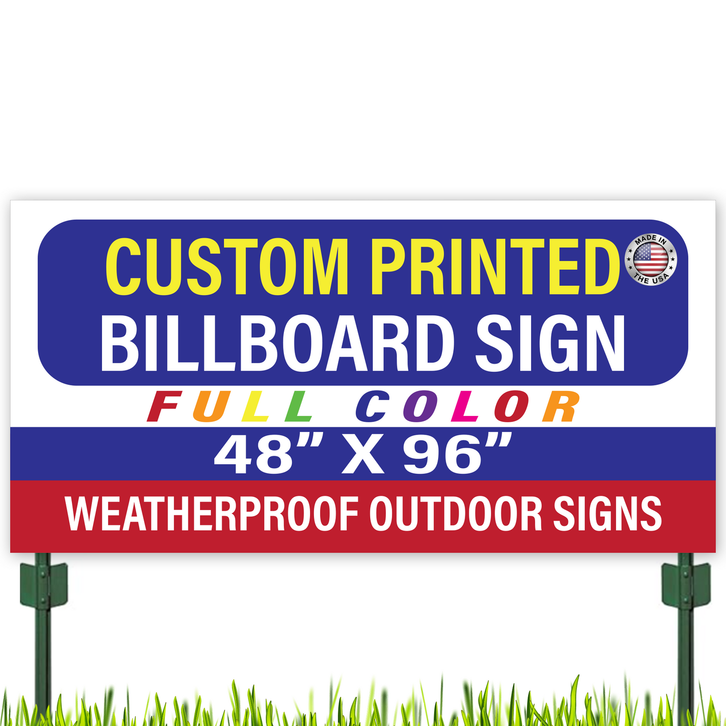 Custom Printed Plastic 96" x 48" Signs