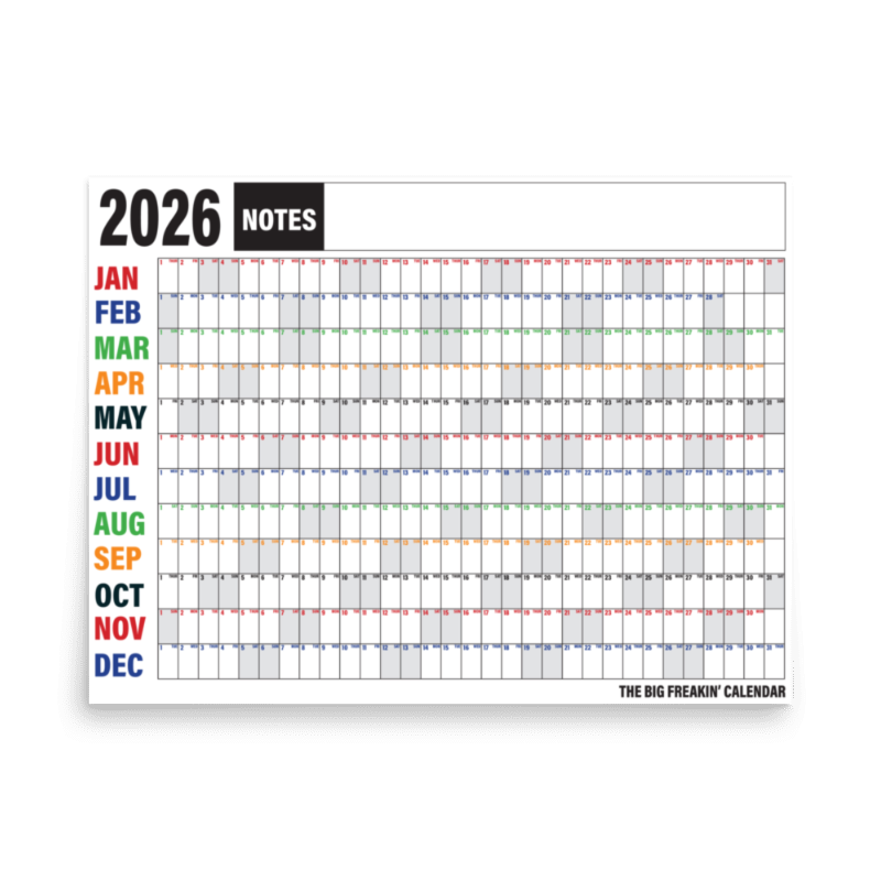 The Big Freakin' Calendar 2026