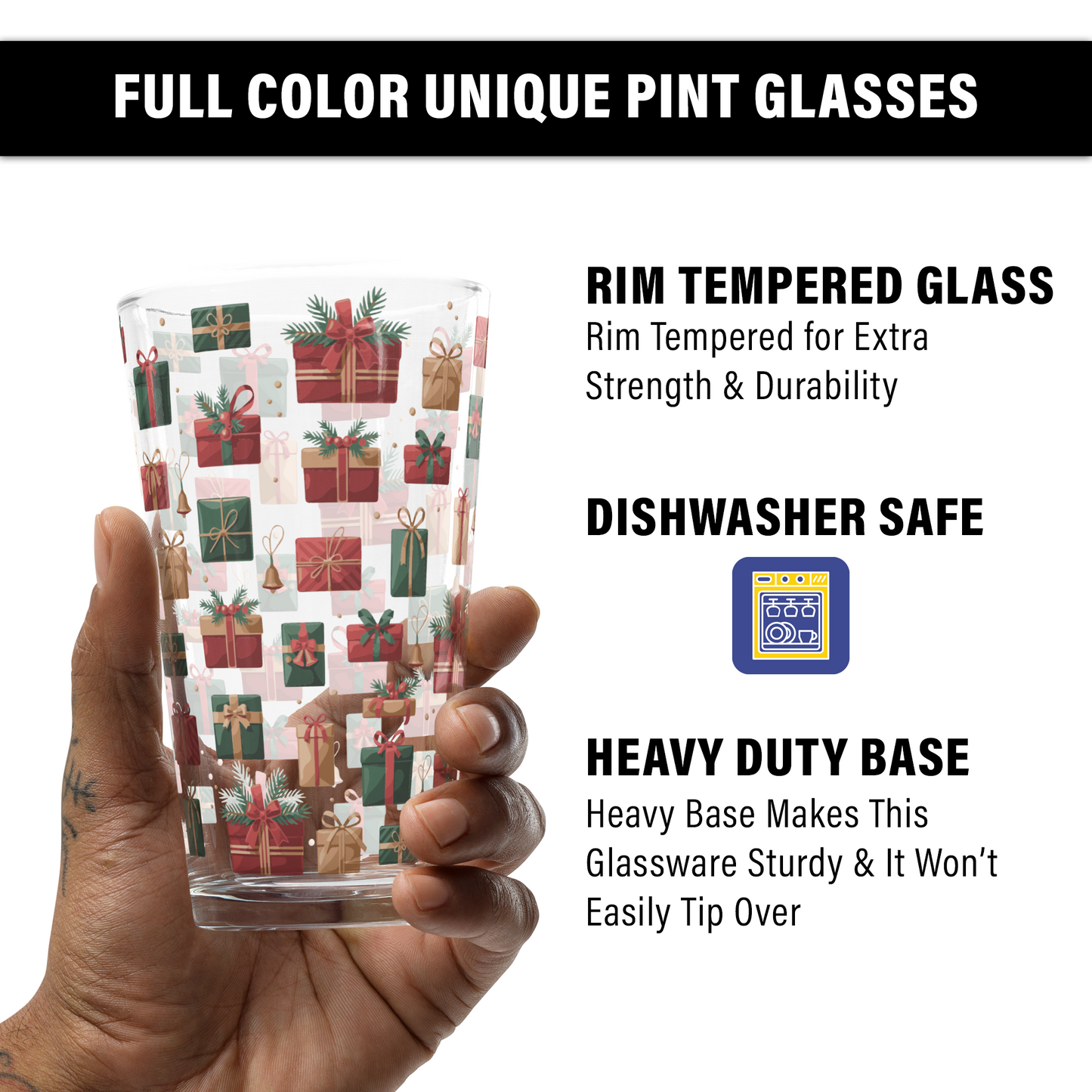 Christmas Presents 16oz Pint Glass